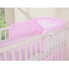 Biancheria Lettino 2 parti Rosa Pois Bianchi Cuori