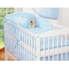 Biancheria Letto 3 parti Paracolpi Blu a Strisce Cuori