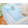 Biancheria Letto 3 parti Paracolpi Blu a Strisce Cuori