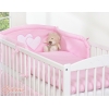 Biancheria Letto 3 parti Paracolpi Rosa Cuori