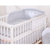 Biancheria Letto Neonato 2 parti Grigio Pois Bianchi Cuori