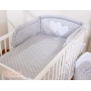 Biancheria Letto Neonato 2 parti Grigio Pois Bianchi Cuori