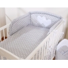 Biancheria Letto Neonato 2 parti Grigio Pois Bianchi Cuori