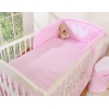 Biancheria Letto Neonato 2 parti Rosa a Strisce Cuori