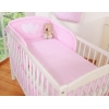 Biancheria Letto Neonato 2 parti Rosa a Strisce Cuori