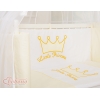 Biancheria per Culla Fianco Letto 6 parti Creme Little Prince/Princess