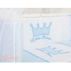 Biancheria per Lettino Neonati da Attaccare 6 parti Blu Little Prince/Princess