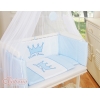 Biancheria per Lettino Neonati da Attaccare 6 parti Blu Little Prince/Princess