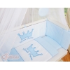 Biancheria per Lettino Neonati da Attaccare 6 parti Blu Little Prince/Princess