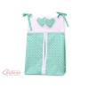 Borsa per Pannolini per Lettino Bambini Menta Pois Bianchi Cuori