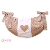 Borsa Portagiochi per Lettino Marrone Pois Bianchi Cuori