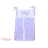 Borsa Portaoggetti Pannolini per Lettino Lilla Pois Bianchi Cuori