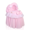 Culla vimini per bambole Little Princess Rosa