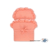 Carrozzina in Vimini Vintage Bambole Pois Bianchi Pesca