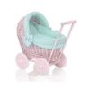 Carrozzina per Bambole Rattan Menta Rosa