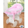 Cesta con Cappottina di Vimini Rosa Carine per Ragazze