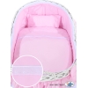 Cesta con Cappottina di Vimini Rosa Carine per Ragazze