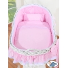 Cesta con Cappottina di Vimini Rosa Carine per Ragazze