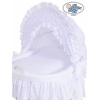 Cesta Vimini Neonato con Ruote Carlotta Bianca