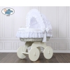 Cesta Vimini Neonato con Ruote Carlotta Bianca
