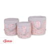 Cesto per i Giochi Double-Face M Rosa Grigio Ballerine