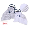 Coperta a Doppia Faccia per Seggiolino Auto Grigio Chevron