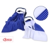 Coperta per Seggiolino Auto per Bambini Blu Scuro Pois Bianchi
