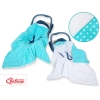 Coperta per Seggiolino Auto per Bambini Turchese Pois Bianchi