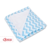 Copertina a Doppia Faccia per Seggiolino Auto Bianca Blu Chevron