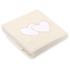 Copertina in Pile per Neonati Creme Cuori