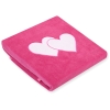 Copertina in Pile per Neonati Rosa Cuori