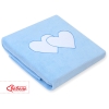 Copertina in Pile per Neonato Blu Cuori