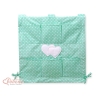 Culla Appesa Organizer Menta Pois Bianchi Cuori
