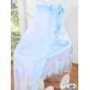Culla Completa Neonato Baldacchino Ruote Grandi Blu Amelia