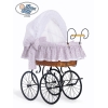 Culla Completa Neonato Vintage Retrò Rosa Bianca Jasmine