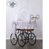 Culla Completa Neonato Vintage Retrò Rosa Bianca Jasmine