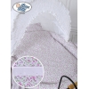 Culla Completa Neonato Vintage Retrò Rosa Bianca Jasmine