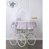 Culla Completa Neonato Vintage Retrò Rosa Bianca Jasmine