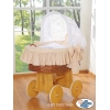 Culla con Cappotta e Ruote per Neonato Beige Gufi