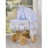 Culla con Cappotta e Ruote per Neonato Blu Amelia
