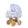 Culla con Cappotta e Ruote per Neonato Blu Amelia