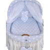 Culla con Cappotta e Ruote per Neonato Blu Amelia