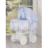 Culla con Cappotta e Ruote per Neonato Blu Amelia