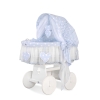 Culla con Cappotta e Ruote per Neonato Blu Amelia