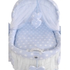 Culla con Cappotta e Ruote per Neonato Blu Amelia