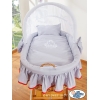 Culla con Cappotta e Ruote per Neonato Grigio Rosso Glamour