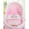 Culla con Cappotta e Ruote per Neonato Rosa