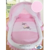 Culla con Cappotta e Ruote per Neonato Rosa Luca