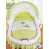 Culla con Cappotta e Ruote per Neonato Verde Luca