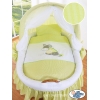 Culla con Cappotta e Ruote per Neonato Verde Luca